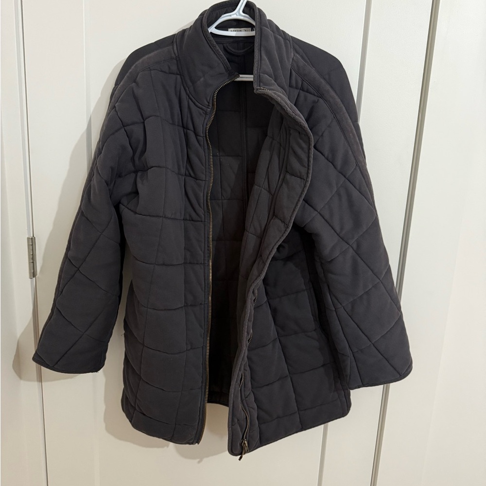 Jackson Rowe Quilted Jacket in Dark Gray